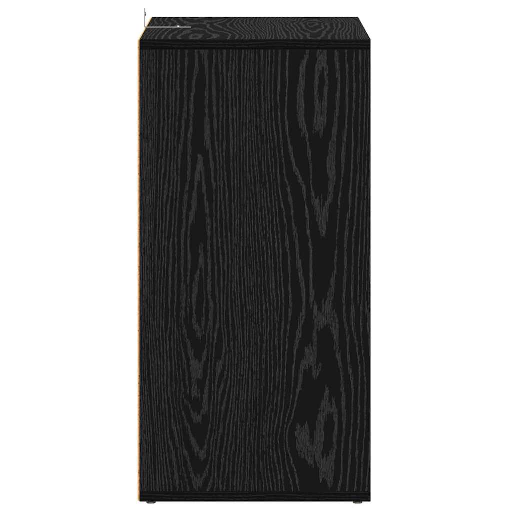 vidaXL Ντουλάπα Παπουτσιών με ράφι Μαύρη Οξυά 60 x 35 x 70 cm