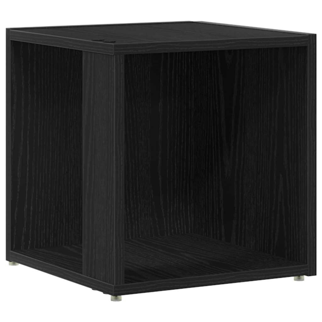 vidaXL Γωνιακά ράφια 33 x 33 x 34,5 cm Επεξεργασμένο Ξύλο Μαύρη Οξυά