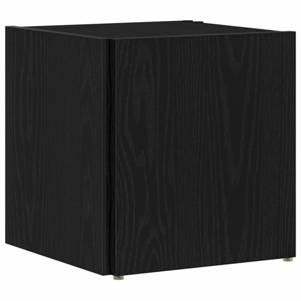 vidaXL Γωνιακά ράφια 33 x 33 x 34,5 cm Επεξεργασμένο Ξύλο Μαύρη Οξυά