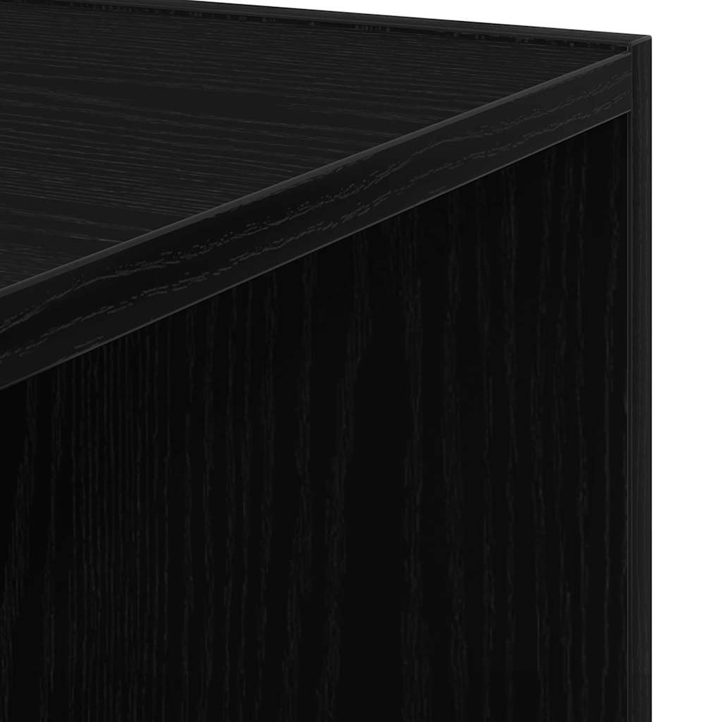 vidaXL Γωνιακά ράφια 33 x 33 x 132 εκ. Επεξεργασμένο Ξύλο Μαύρη Οξυά