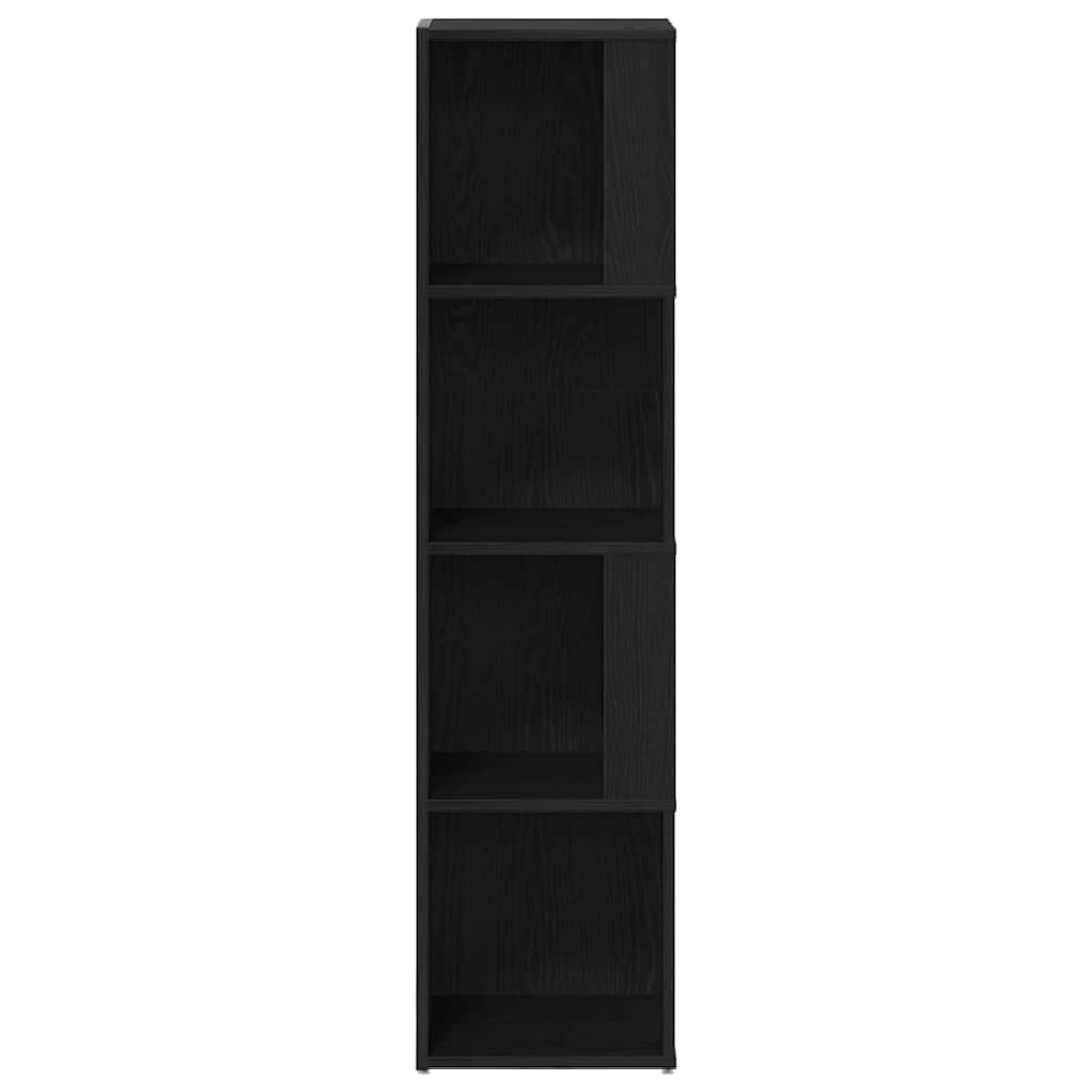 vidaXL Γωνιακά ράφια 33 x 33 x 132 εκ. Επεξεργασμένο Ξύλο Μαύρη Οξυά