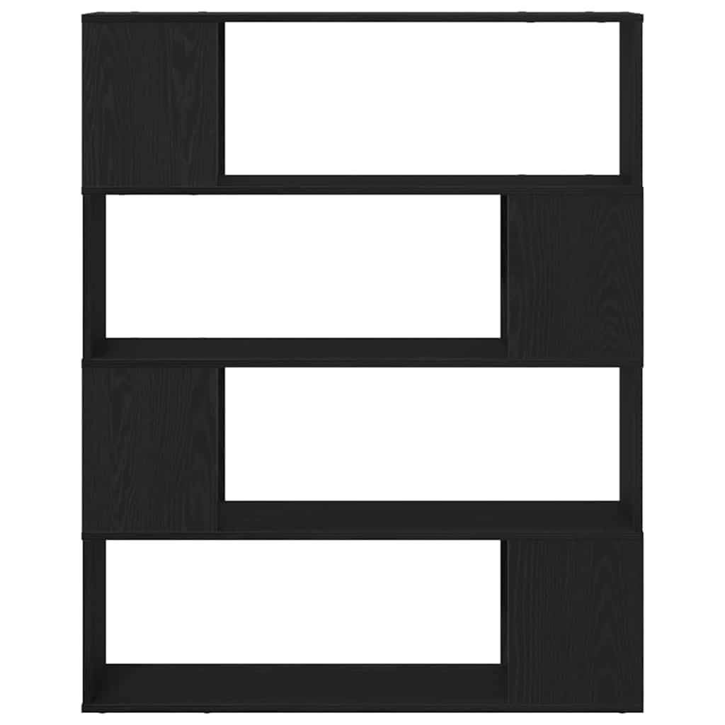 vidaXL Σετ επίπλου τηλεόρασης Επιτοίχιο Μαύρη Οξυά 100 x 24 x 124,5 εκ