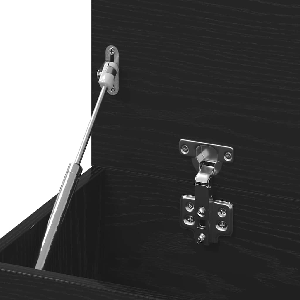 vidaXL Πάγκος για παπούτσια με ράφι Μαύρη Οξυά 80 x 30 x 45 cm