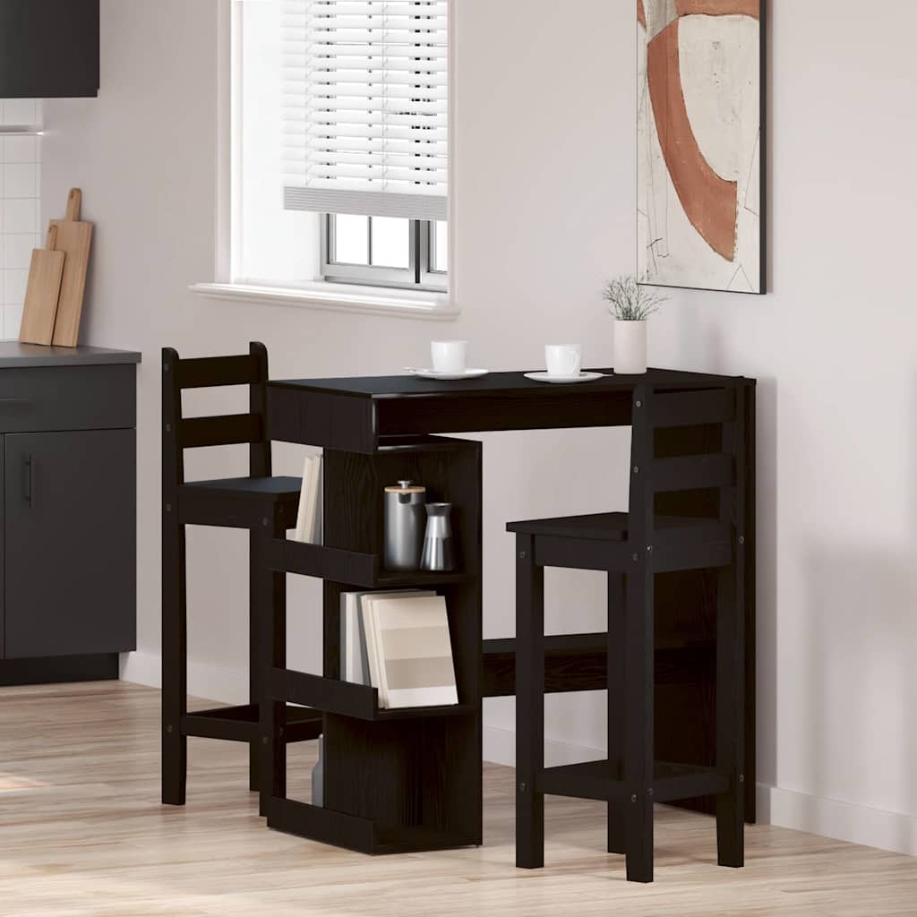 vidaXL Τραπέζι μπαρ Μαύρη Οξυά 100 x 48 x 101,5 εκ. Επεξεργασμένο ξύλο