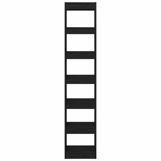vidaXL Βιβλιοθήκη Μαύρη δρυς 40 x 30 x 198 εκ. Επεξεργασμένο ξύλο