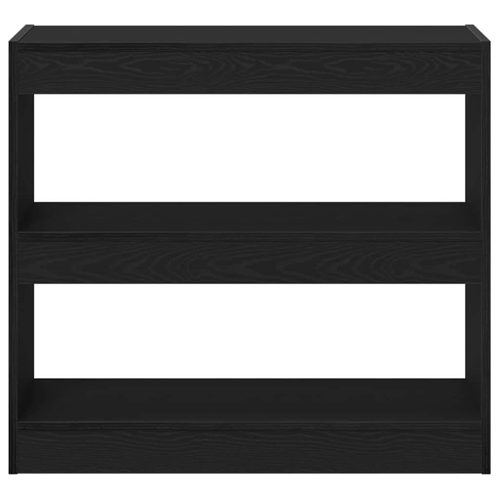 vidaXL Βιβλιοθήκη Μαύρη δρυς 80 x 30 x 72 εκ Επεξεργασμένο ξύλο