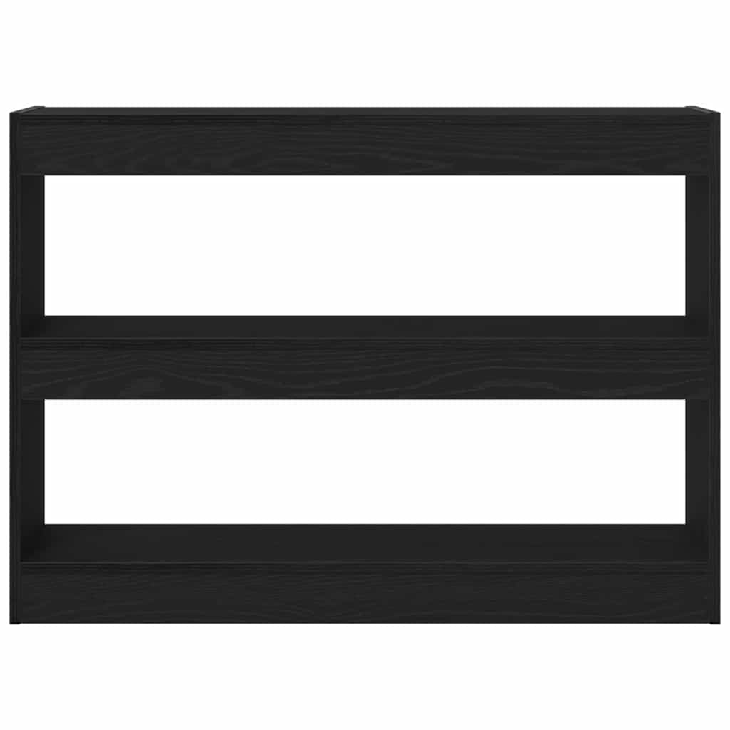 vidaXL Βιβλιοθήκη Μαύρη δρυς 100 x 30 x 72 εκ Επεξεργασμένο ξύλο