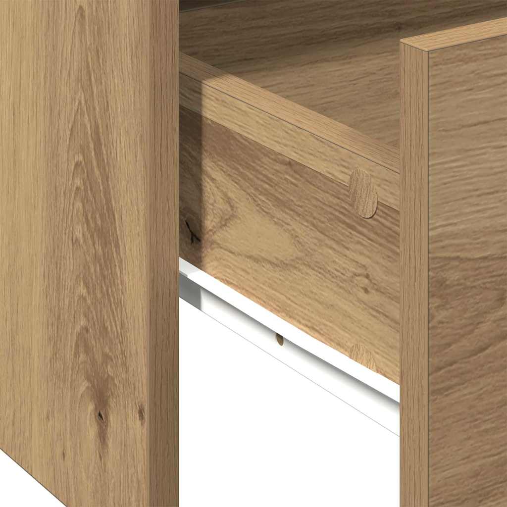 vidaXL Τραπεζάκι σαλονιού με συρτάρι Artisan Oak 102 x 55 x 43,5 εκ.