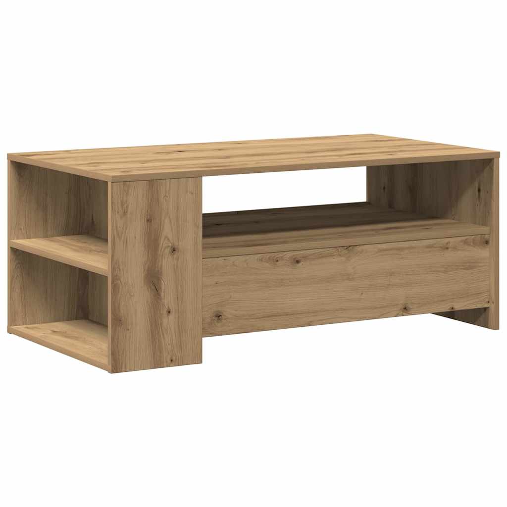 vidaXL Τραπεζάκι σαλονιού με συρτάρι Artisan Oak 102 x 55 x 43,5 εκ.
