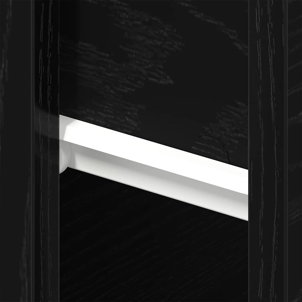 vidaXL Κομοδίνο Μαύρη Οξυά 46 x 30 x 30 εκ Επεξεργασμένο ξύλο