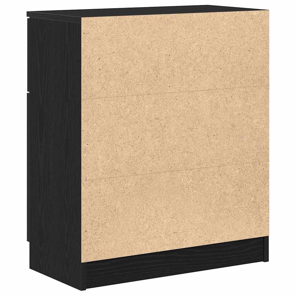 vidaXL Πλαϊνό γραφείο Μαύρη Οξυά 60 x 30 x 70 εκ. Επεξεργασμένο ξύλο