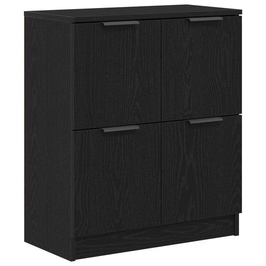vidaXL Πλαϊνό γραφείο Μαύρη Οξυά 60 x 30 x 70 εκ. Επεξεργασμένο ξύλο