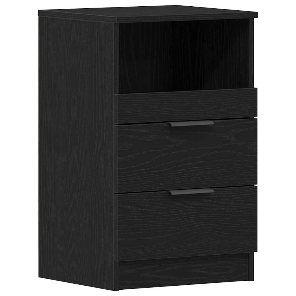 vidaXL Κομοδίνο Μαύρη δρυς 40 x 35 x 65 εκ. Επεξεργασμένο ξύλο