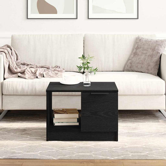 vidaXL Τραπεζάκι σαλονιού with Drawer Μαύρη δρυς 50 x 50 x 36 εκ.