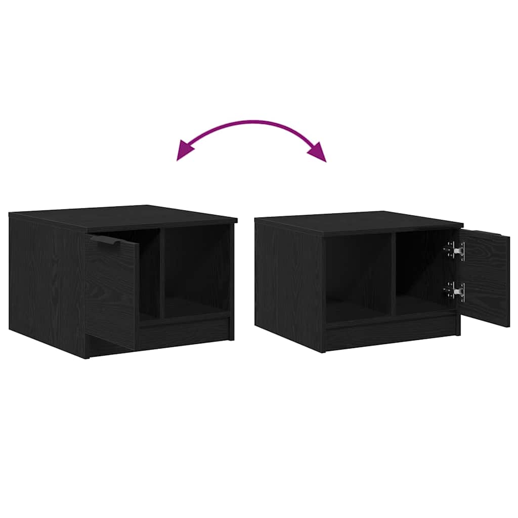 vidaXL Τραπεζάκι σαλονιού with Drawer Μαύρη δρυς 50 x 50 x 36 εκ.