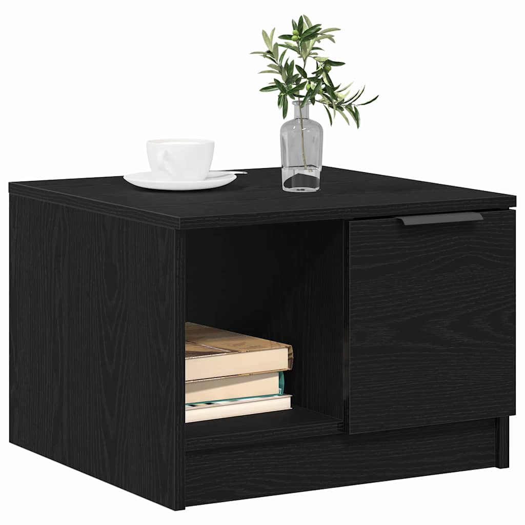 vidaXL Τραπεζάκι σαλονιού with Drawer Μαύρη δρυς 50 x 50 x 36 εκ.
