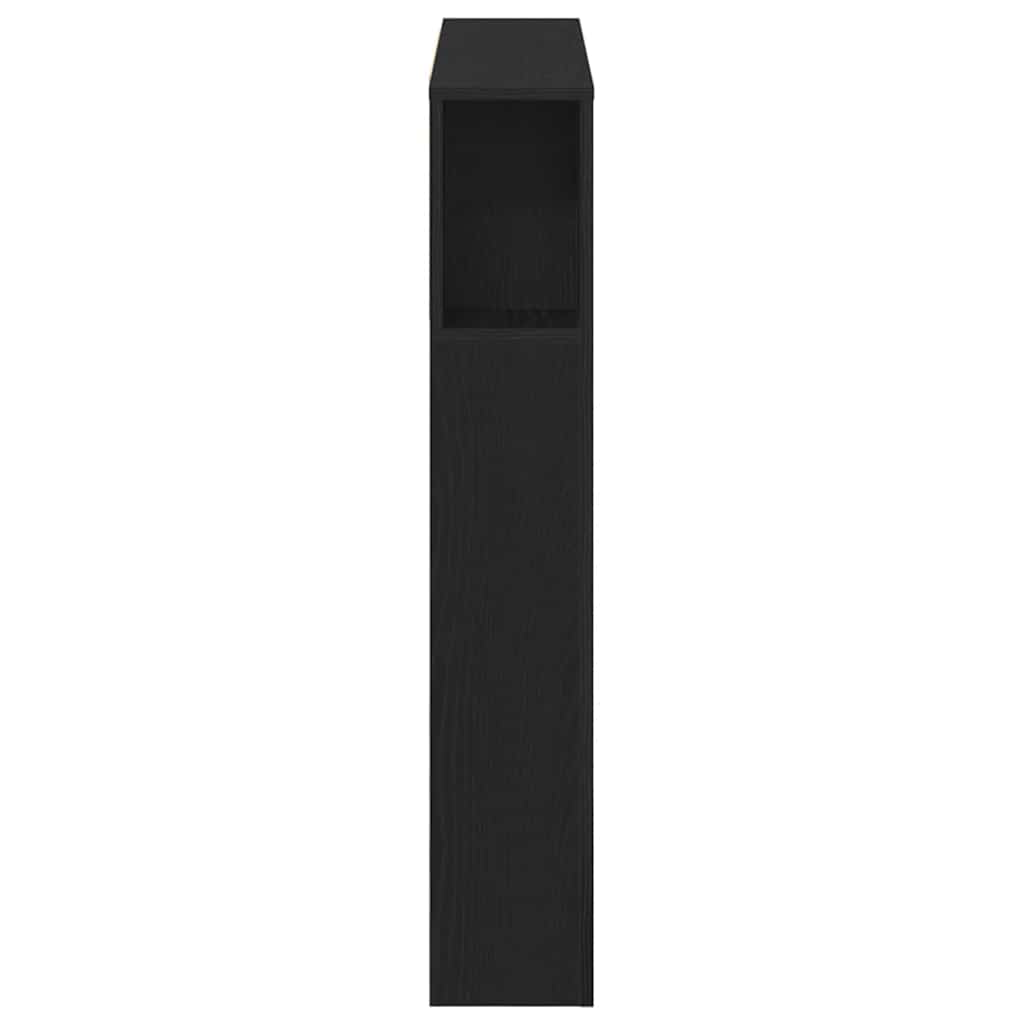 vidaXL Κρεβάτι με Κεφαλάρι Μαύρη δρυς 140 x 19 x 104.5 εκ.