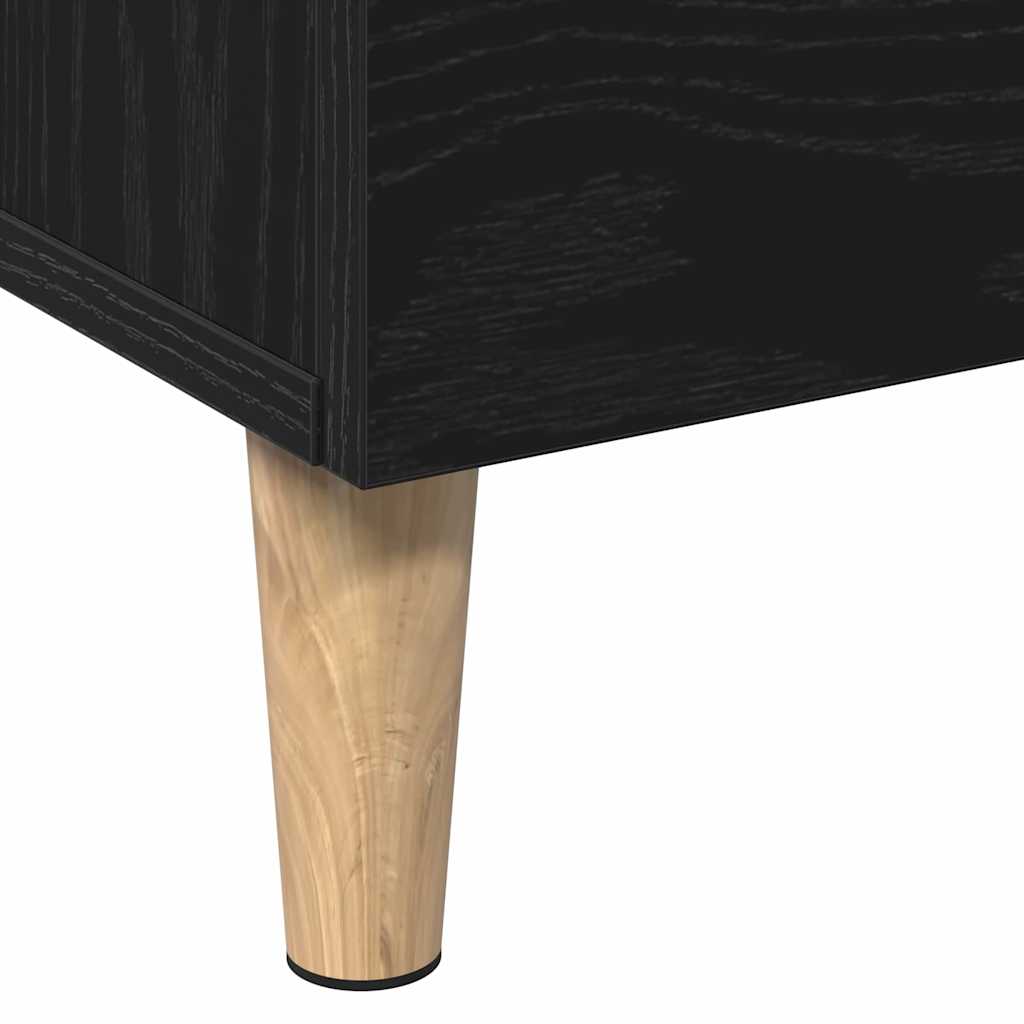 vidaXL Highboard Μαύρη Οξυά 70 x 31 x 115 εκ Επεξεργασμένο ξύλο