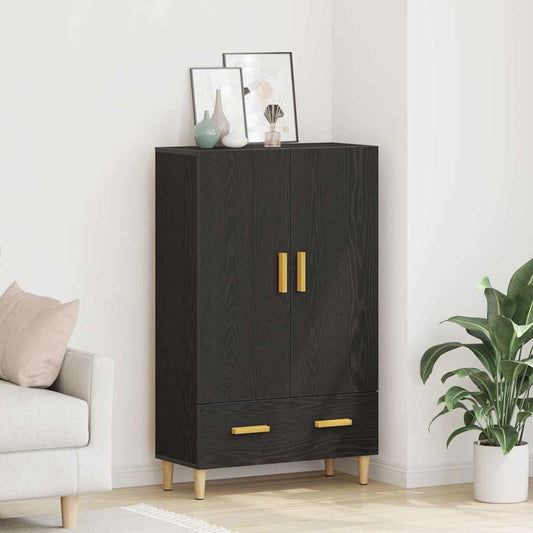 vidaXL Highboard Μαύρη Οξυά 70 x 31 x 115 εκ Επεξεργασμένο ξύλο