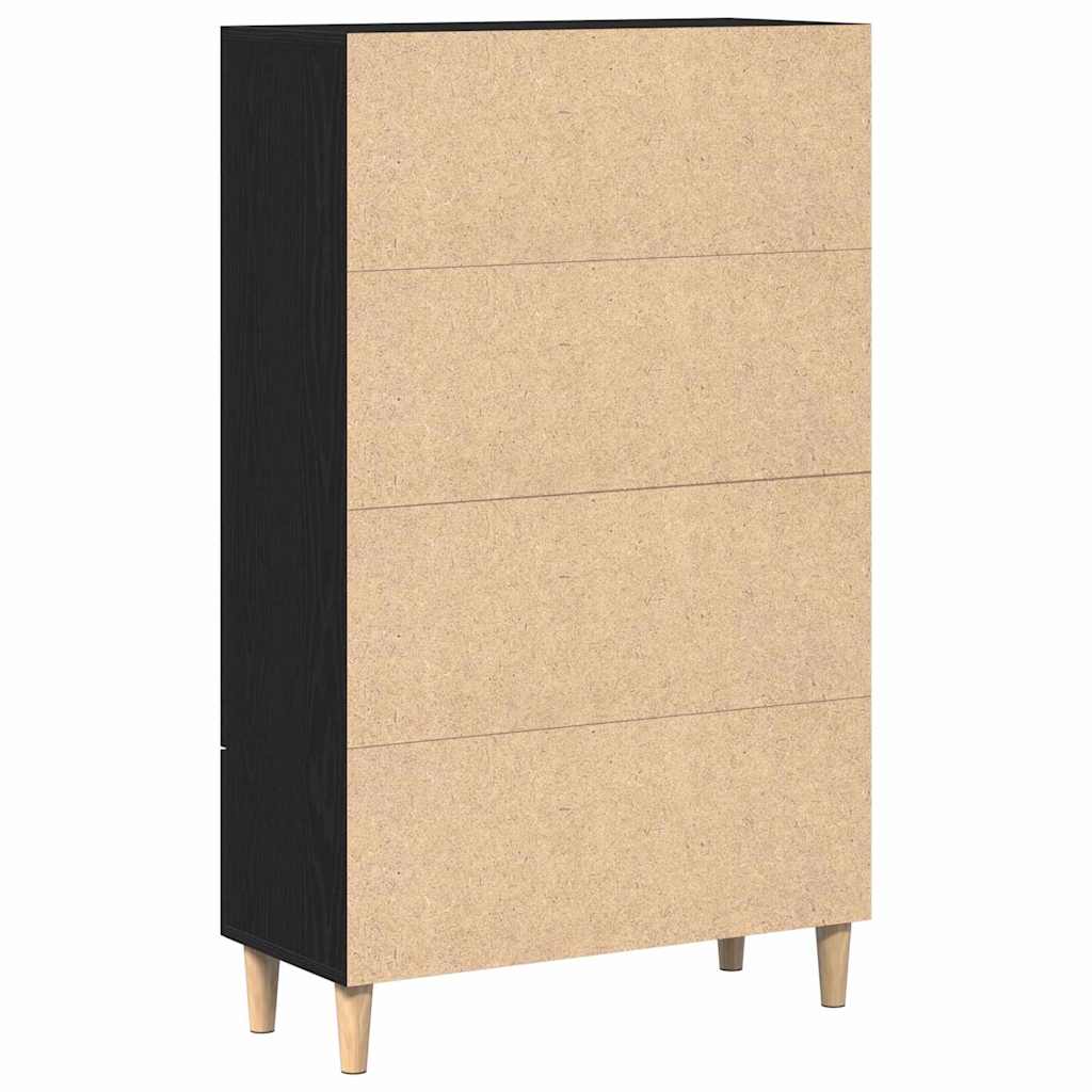 vidaXL Highboard Μαύρη Οξυά 70 x 31 x 115 εκ Επεξεργασμένο ξύλο
