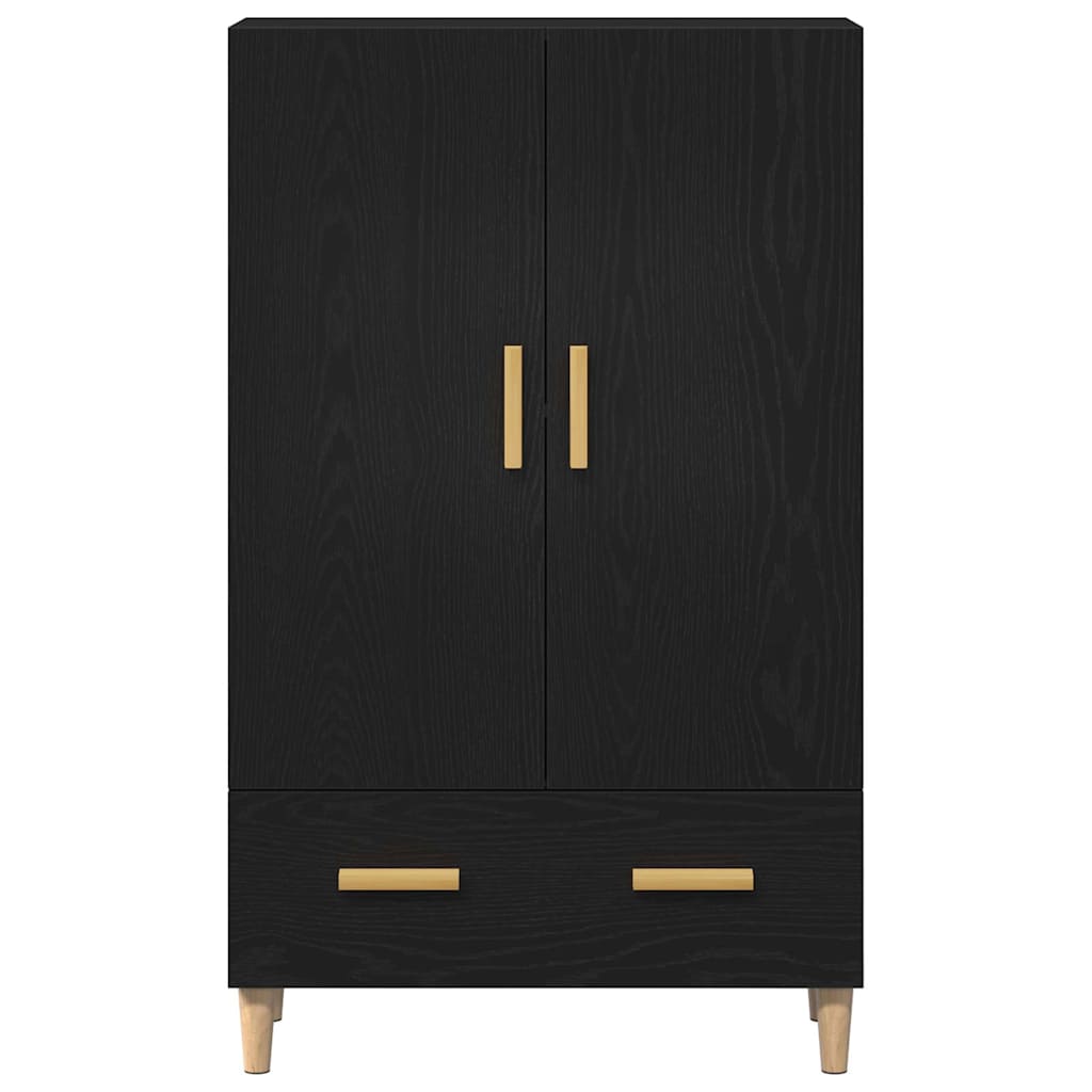 vidaXL Highboard Μαύρη Οξυά 70 x 31 x 115 εκ Επεξεργασμένο ξύλο