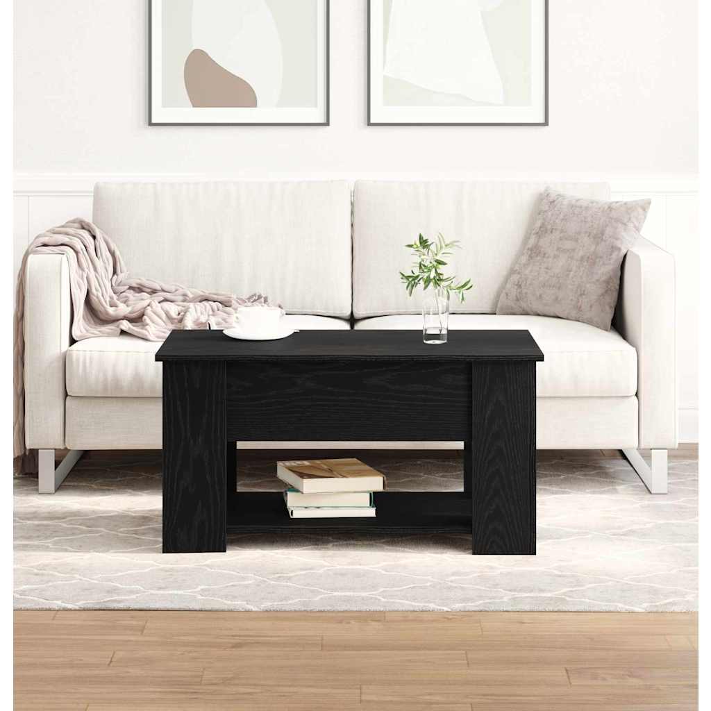 vidaXL Τραπεζάκι σαλονιού Μαύρη Οξυά 79 x 49 x 41 cm