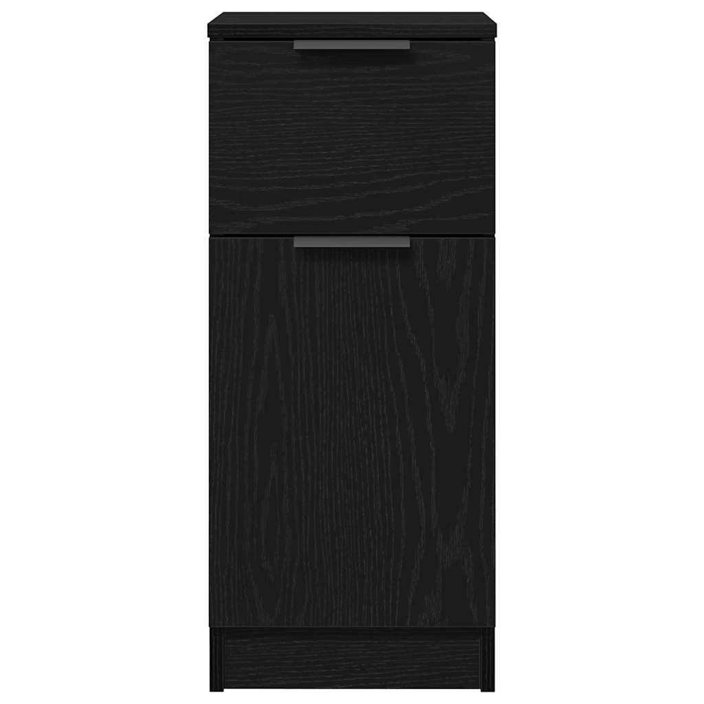 vidaXL Πλαϊνό γραφείο Μαύρη Οξυά 30 x 30 x 70 εκ. Επεξεργασμένο ξύλο