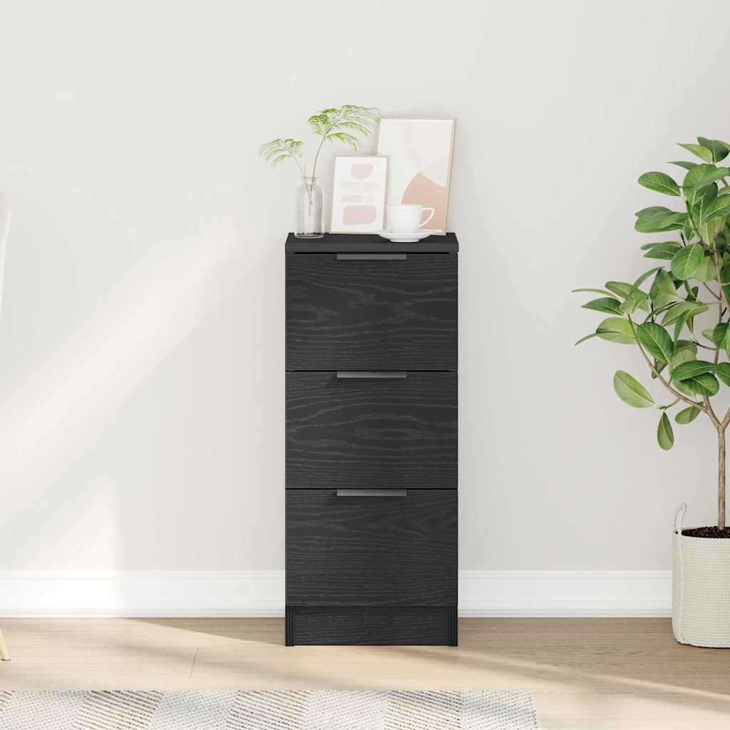 vidaXL Μαύρη Καρυδιά Μπροστινή Τραπεζαρία Μαύρη δρυς 30 x 30 x 70 εκ.