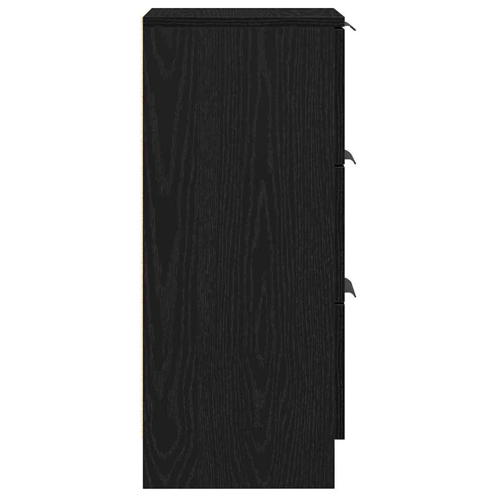 vidaXL Παραδοσιακά Πλευρικά Έπιπλα 2 pcs Μαύρη δρυς 30 x 30 x 70 εκ.