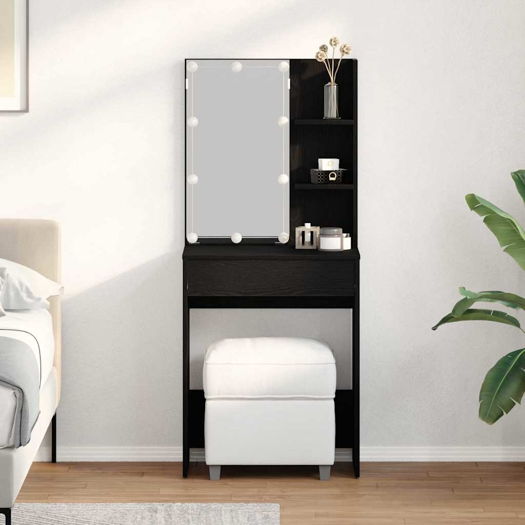 vidaXL Τραπέζι περιποίησης Μαύρη Οξυά 60 x 40 x 140 cm