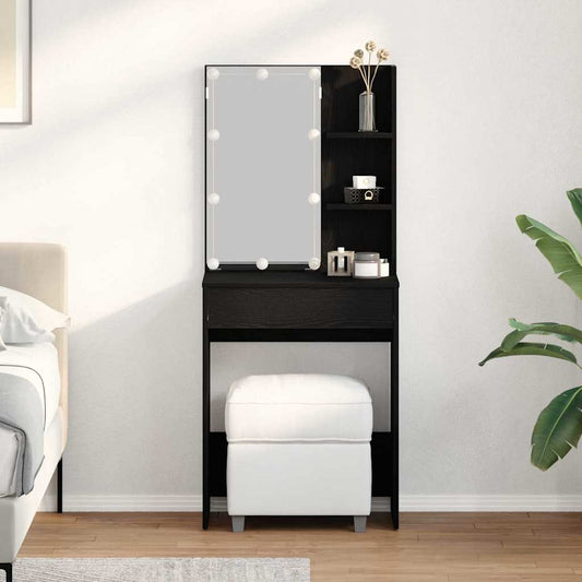 vidaXL Τραπέζι περιποίησης Μαύρη Οξυά 60 x 40 x 140 cm