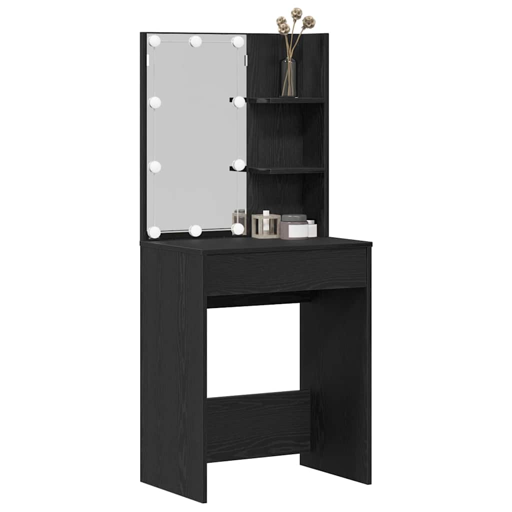 vidaXL Τραπέζι περιποίησης Μαύρη Οξυά 60 x 40 x 140 cm