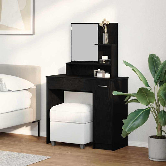 vidaXL Τραπέζι περιποίησης Μαύρη Οξυά 86,5 x 35 x 136 cm