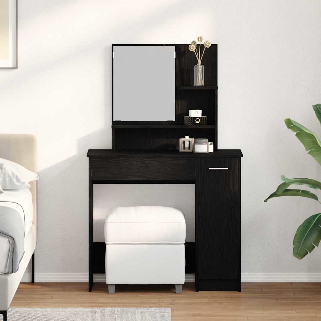vidaXL Τραπέζι περιποίησης Μαύρη Οξυά 86,5 x 35 x 136 cm