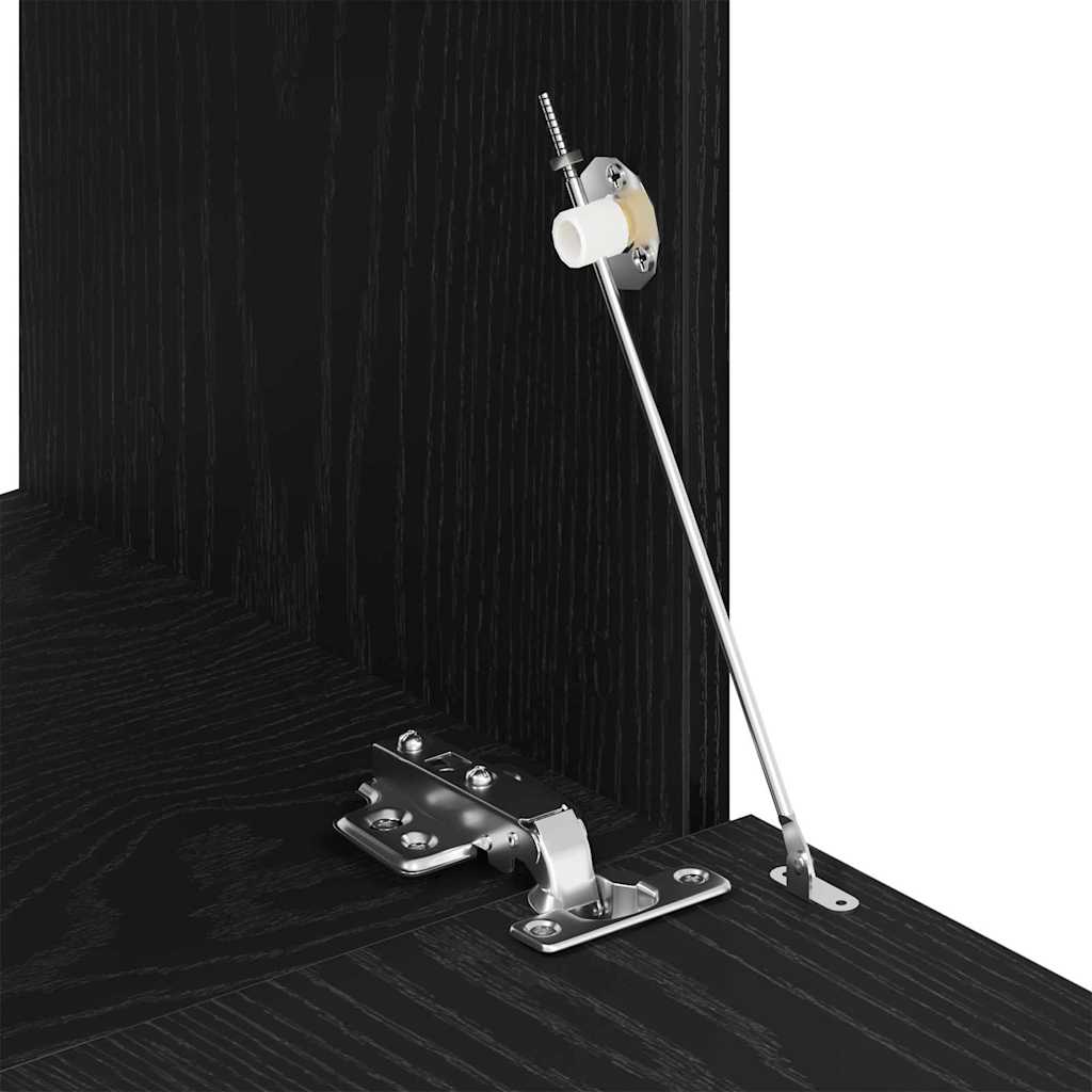 vidaXL Ντουλάπι TV 2 pcs Μαύρη Οξυά 80 x 30 x 30 εκ Επεξεργασμένο ξύλο