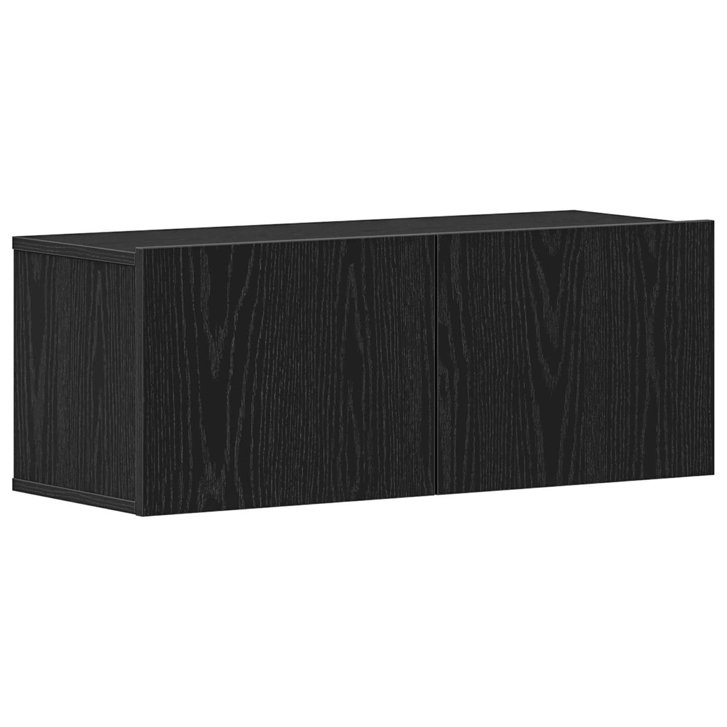 vidaXL Ντουλάπι TV 2 pcs Μαύρη Οξυά 80 x 30 x 30 εκ Επεξεργασμένο ξύλο