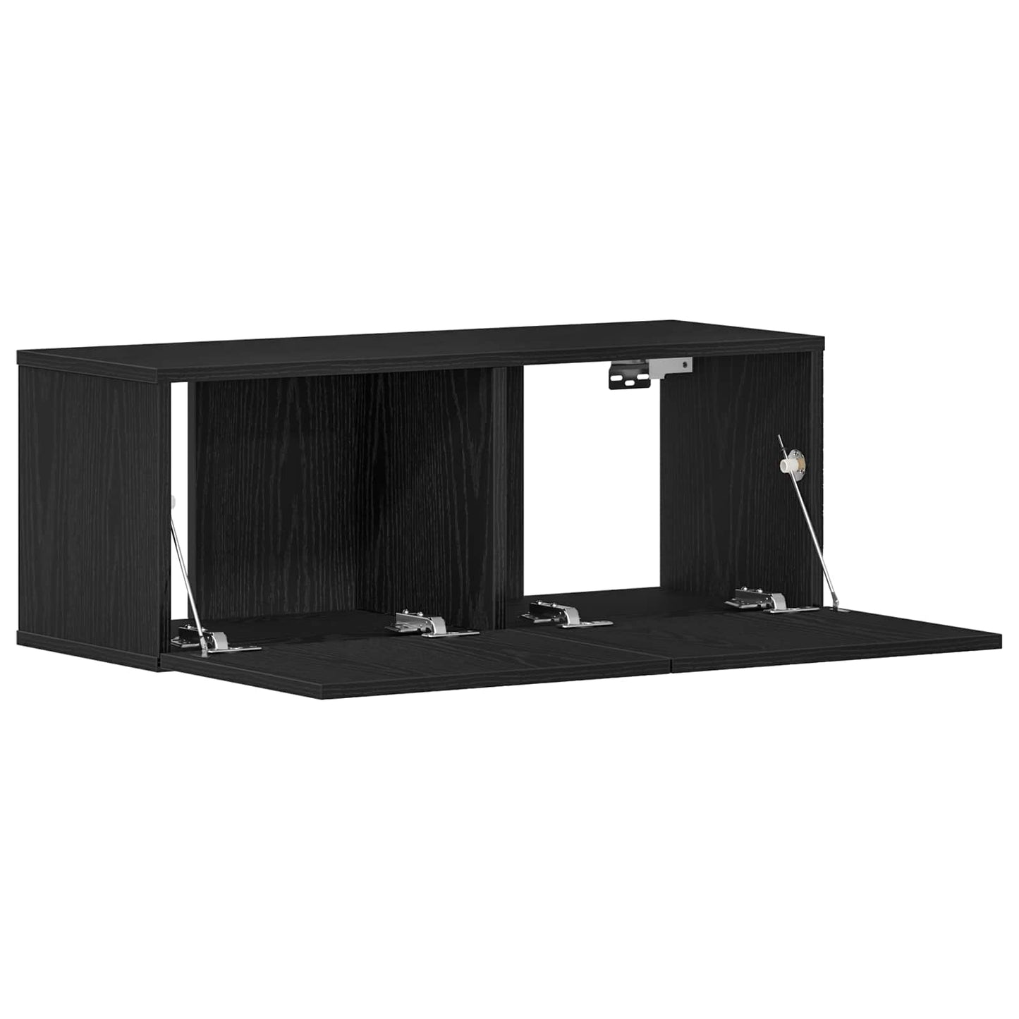 vidaXL Ντουλάπι TV 2 pcs Μαύρη Οξυά 80 x 30 x 30 εκ Επεξεργασμένο ξύλο