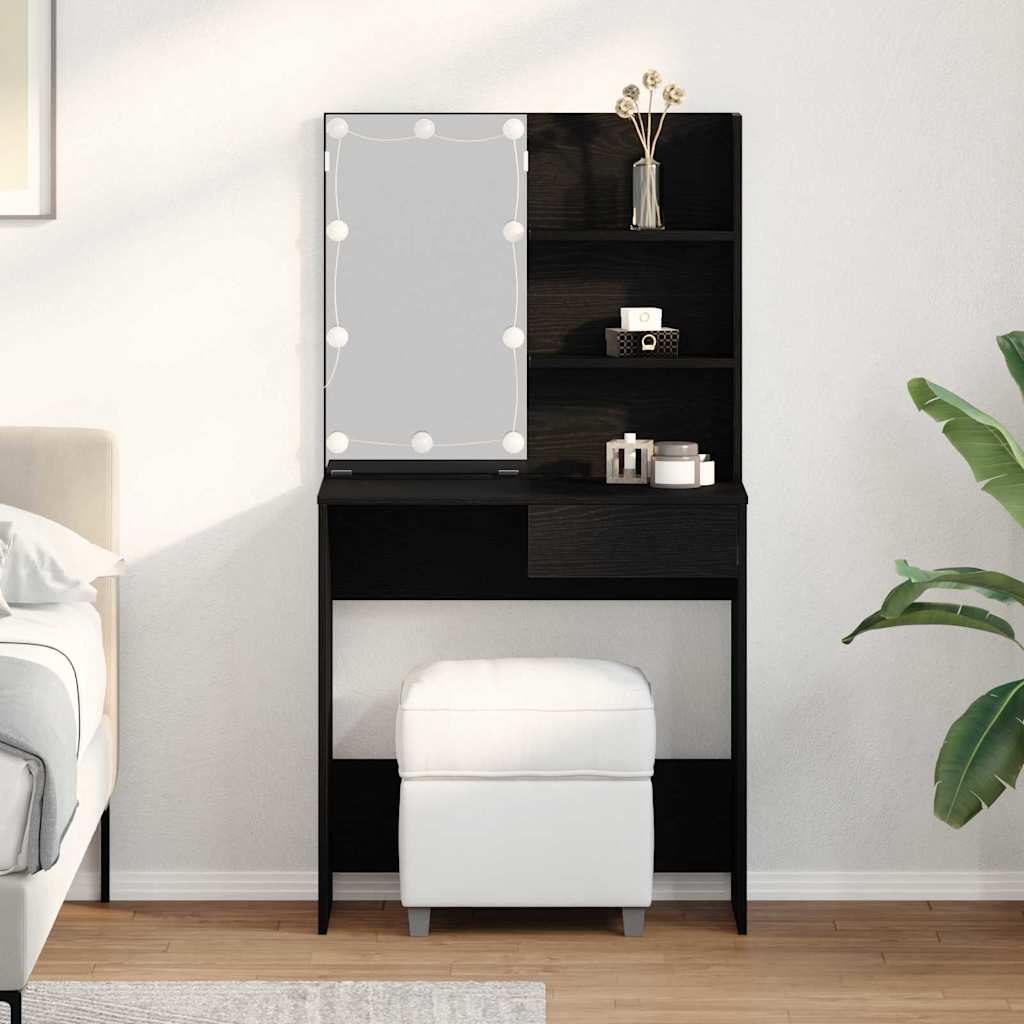 vidaXL Τραπέζι περιποίησης Μαύρη Οξυά 74,5 x 40 x 141 cm