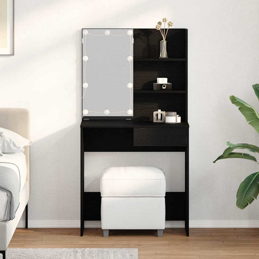 vidaXL Τραπέζι περιποίησης Μαύρη Οξυά 74,5 x 40 x 141 cm