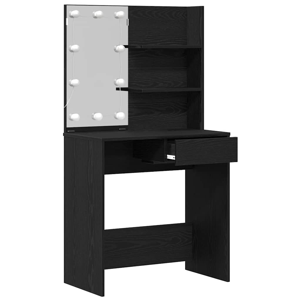 vidaXL Τραπέζι περιποίησης Μαύρη Οξυά 74,5 x 40 x 141 cm
