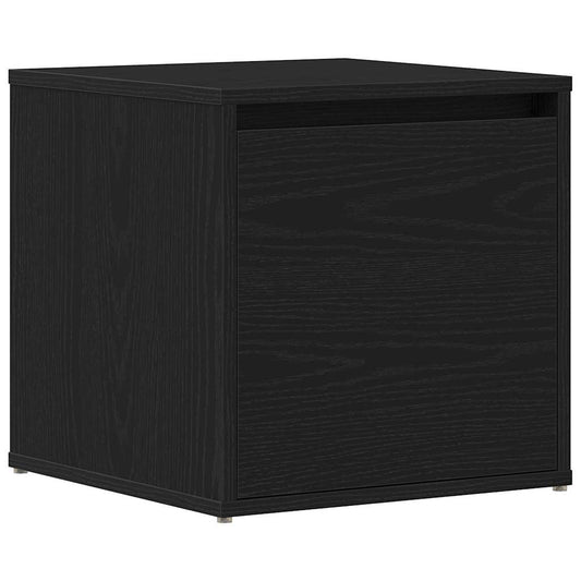 vidaXL Κουτί με συρτάρια Μαύρη Οξυά 40,5 x 40 x 40 εκ