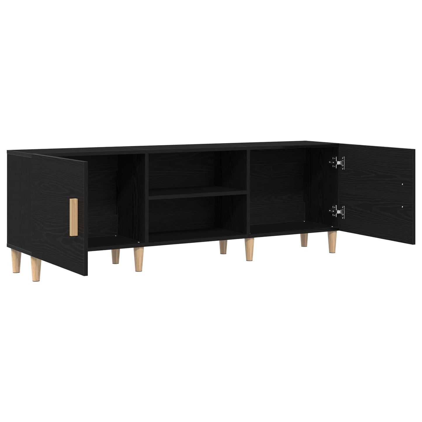 vidaXL Ντουλάπι TV Μαύρη Οξυά 150 x 30 x 50 εκ Επεξεργασμένο ξύλο