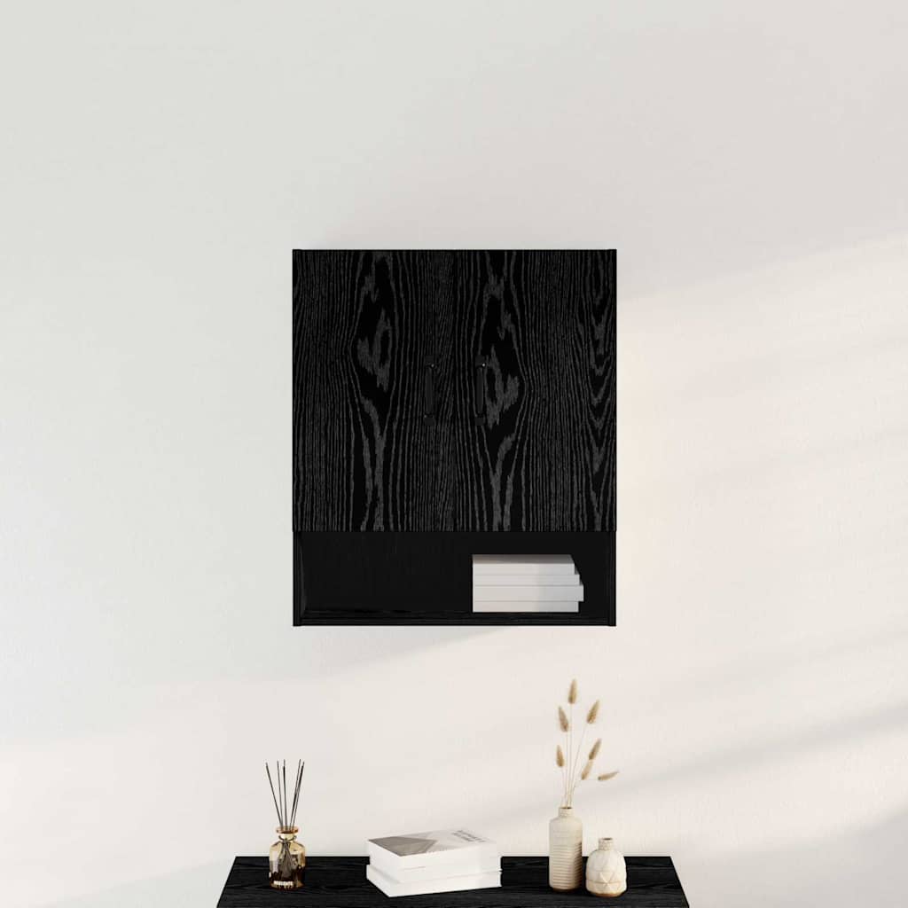 vidaXL Ντουλάπα Τοίχου 60 x 30 x 70 εκ. Επεξεργασμένο Ξύλο Μαύρη Οξυά