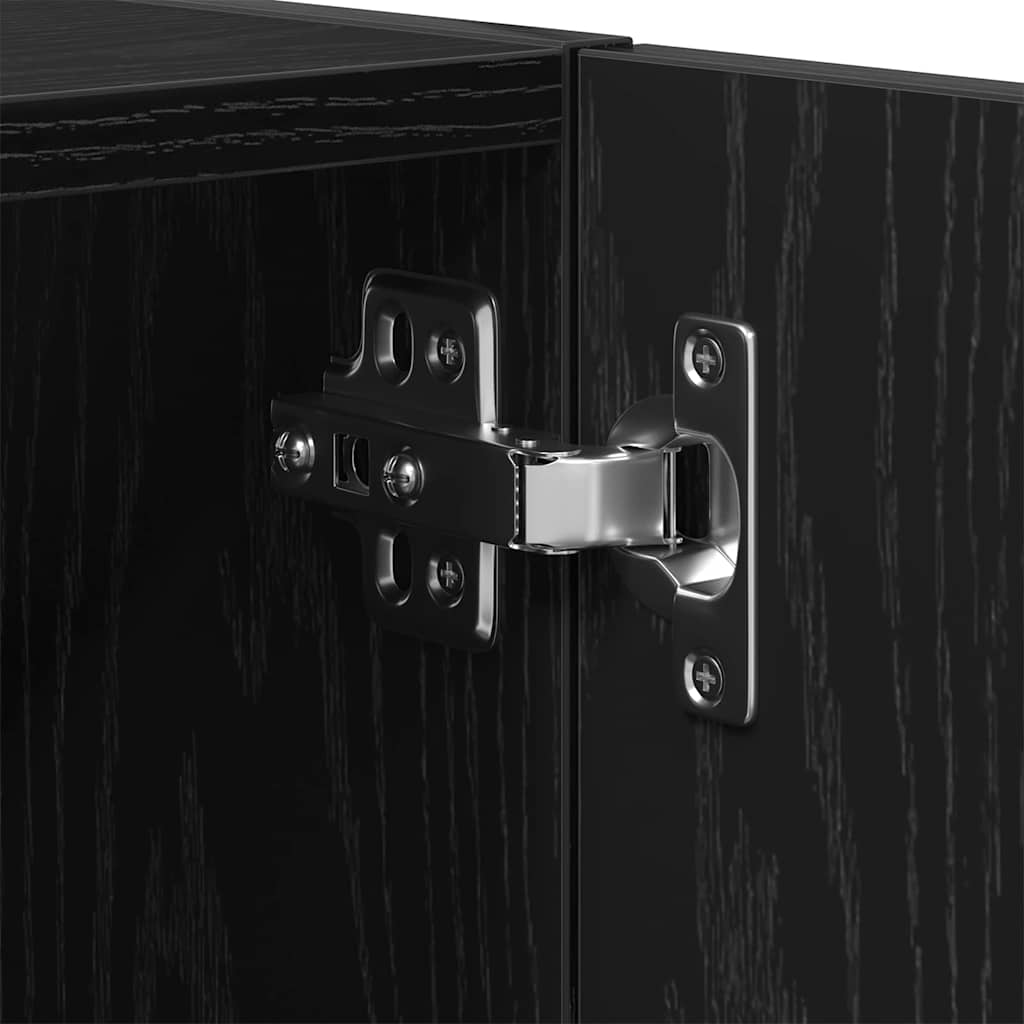 vidaXL Ντουλάπα Τοίχου 60 x 30 x 60 cm Επεξεργασμένο Ξύλο Μαύρη Οξυά