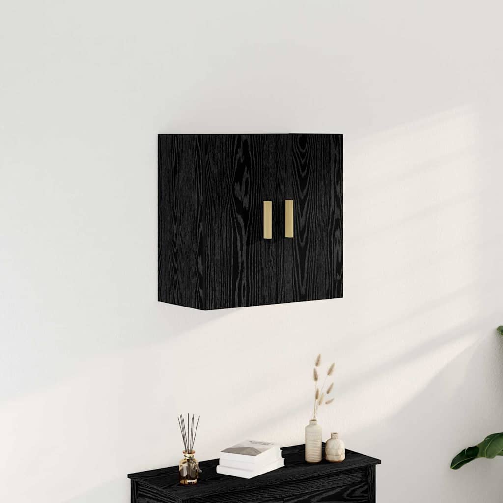 vidaXL Ντουλάπα Τοίχου 60 x 30 x 60 cm Επεξεργασμένο Ξύλο Μαύρη Οξυά