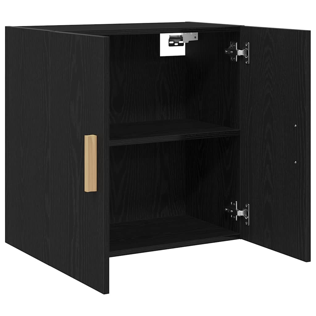 vidaXL Ντουλάπα Τοίχου 60 x 30 x 60 cm Επεξεργασμένο Ξύλο Μαύρη Οξυά