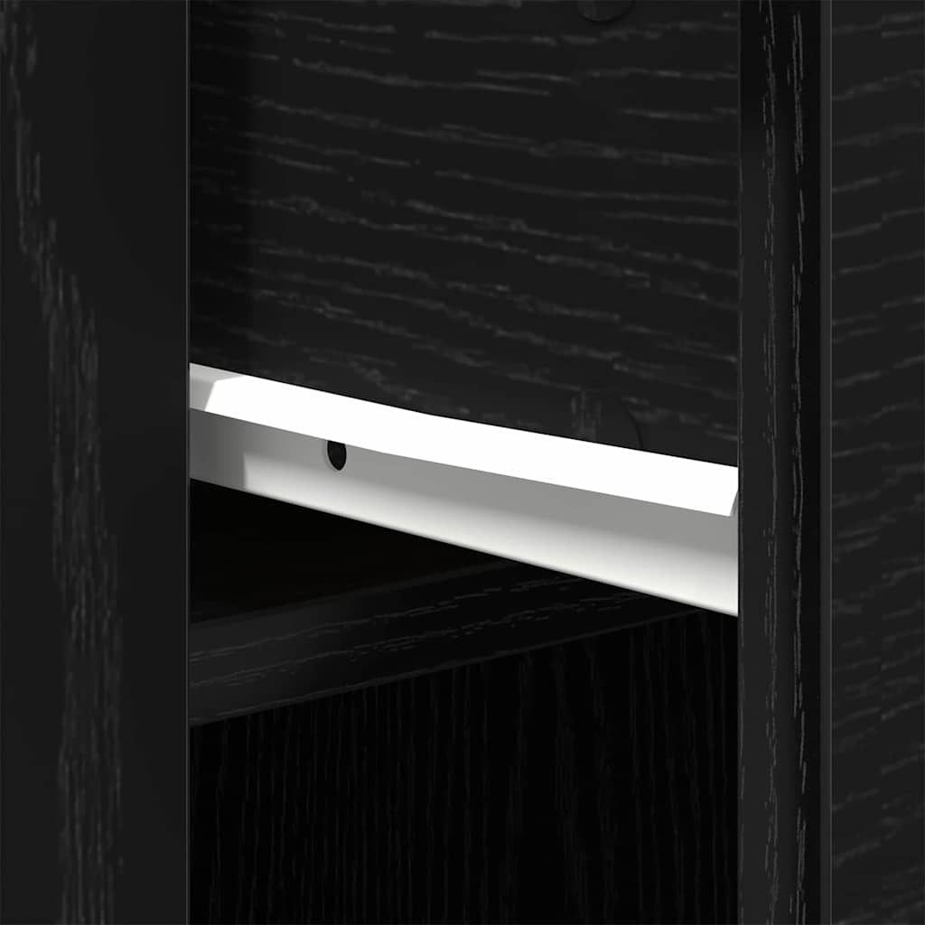 vidaXL Γραφείο με ράφι Μαύρη Οξυά 100 x 49 x 75 εκ Επεξεργασμένο ξύλο