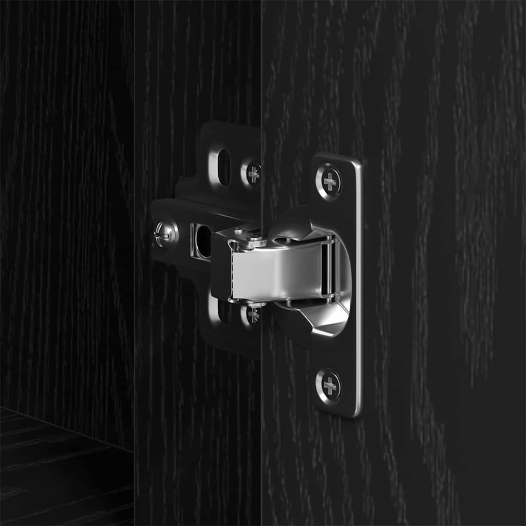 vidaXL Γραφείο με ράφι Μαύρη Οξυά 100 x 49 x 75 εκ Επεξεργασμένο ξύλο