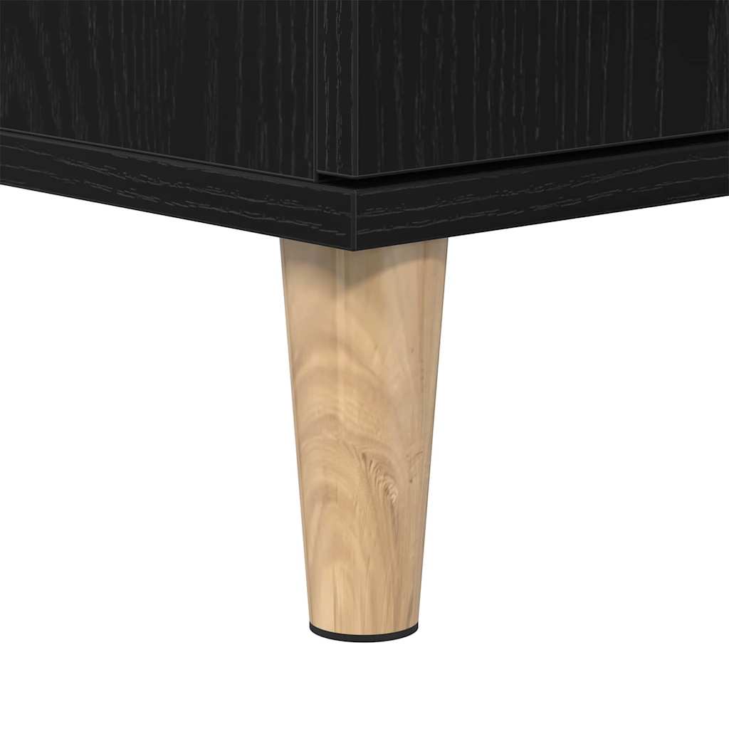 vidaXL Ντουλάπι Μπάνιου Μαύρη Οξυά 30 x 30 x 100 εκ Επεξεργασμένο ξύλο