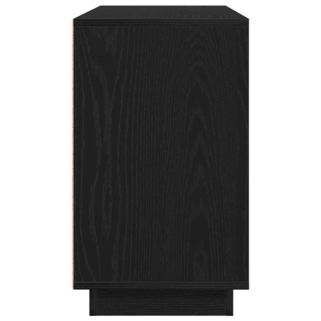 vidaXL Πλαϊνό γραφείο Μαύρη Οξυά 102 x 35 x 60 εκ Επεξεργασμένο ξύλο